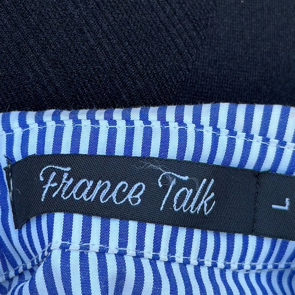 Striped Button Down Shirt with Floral Accents - Picture 8 of 8